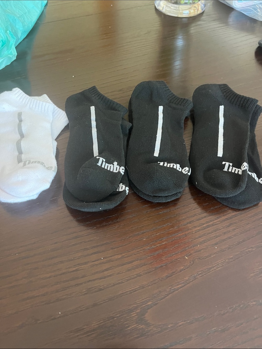 NWOT Timberland Men's Low-Cut No-Show Socks in Black & White (4 Pairs)